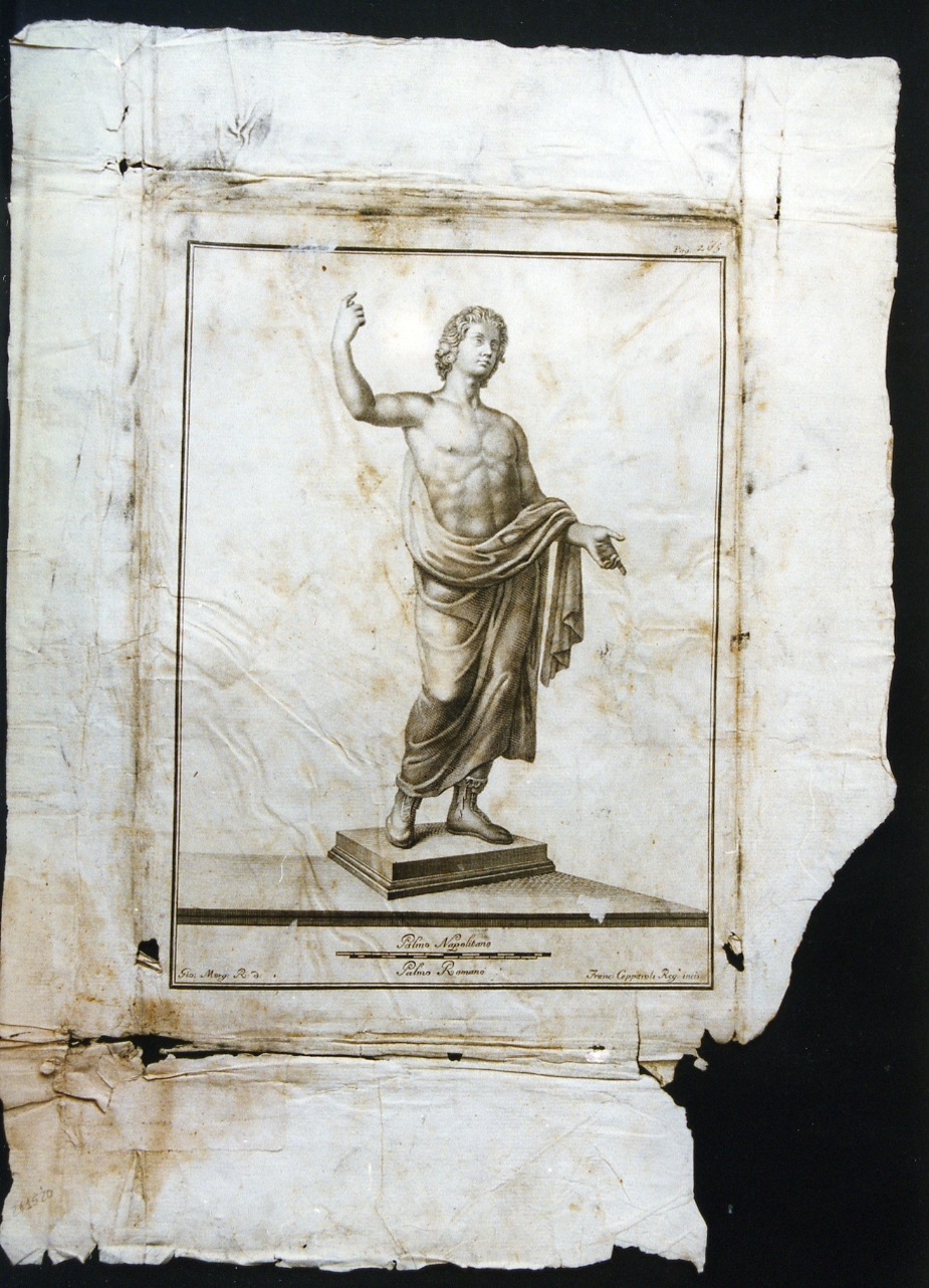 statuetta virile (stampa) di Morghen Giovanni Elia, Cepparoli Francesco (sec. XVIII)