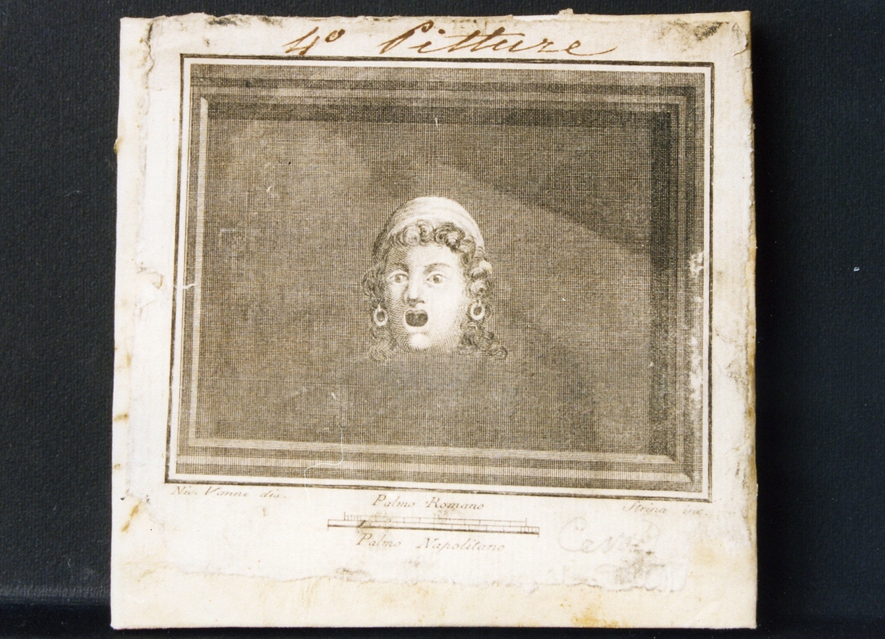maschera (stampa controfondata smarginata) di Vanni Nicola, Strina Ferdinando (sec. XVIII)