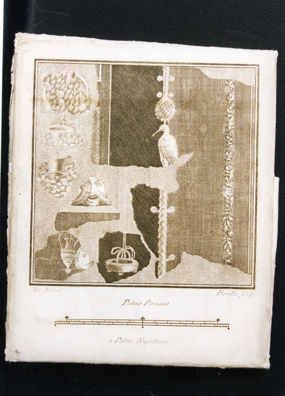 motivi decorativi e frammenti (stampa controfondata) di Fiorillo Nicola, Vanni Nicola (sec. XVIII)