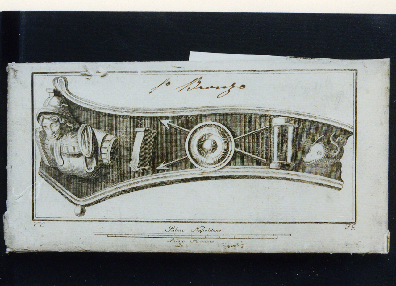 pettorale di cavallo in bronzo (stampa controfondata) di Giomignani Francesco, Campana Vincenzo (sec. XVIII)