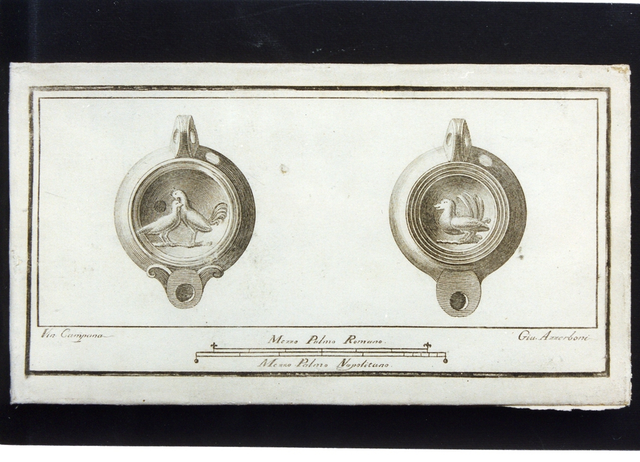 due lucerne monolicni (stampa) di Campana Vincenzo, Azzerboni Giuseppe (sec. XVIII)