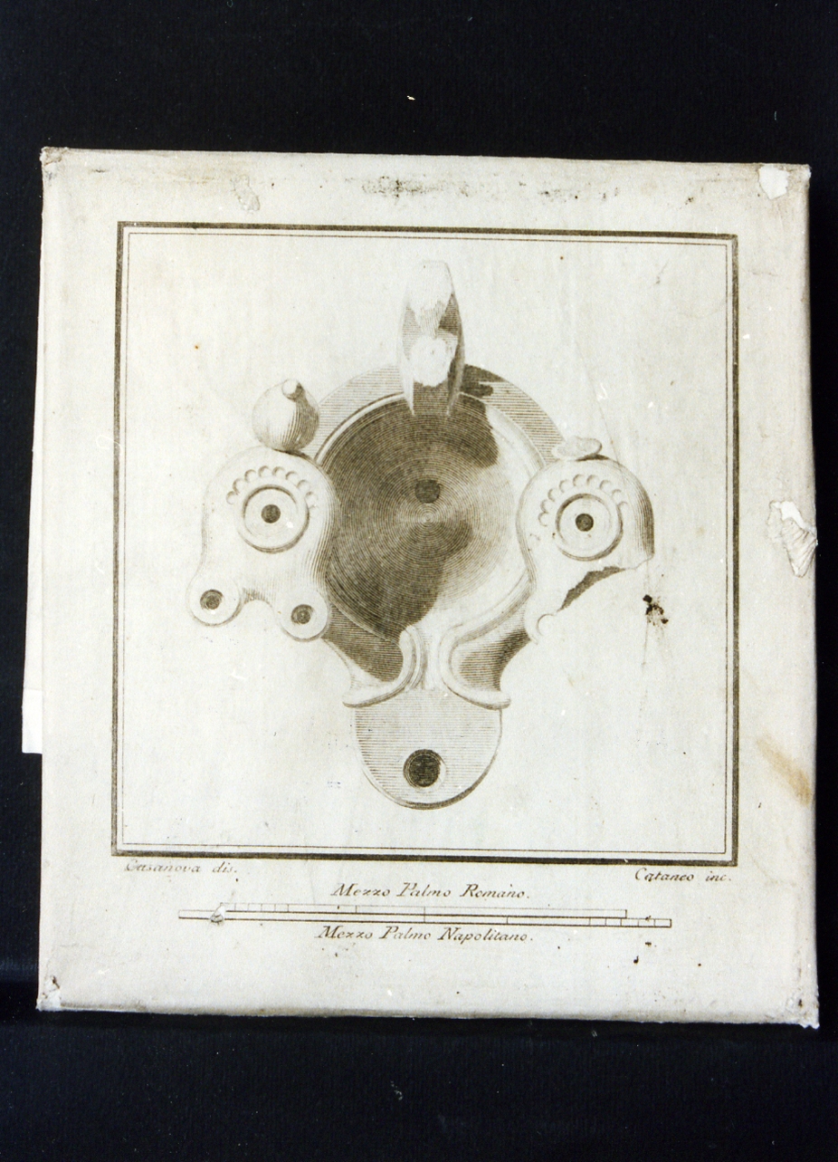 lucerna polilicne (stampa controfondata) di Casanova Giovanni Battista, Cataneo Aniello (sec. XVIII)