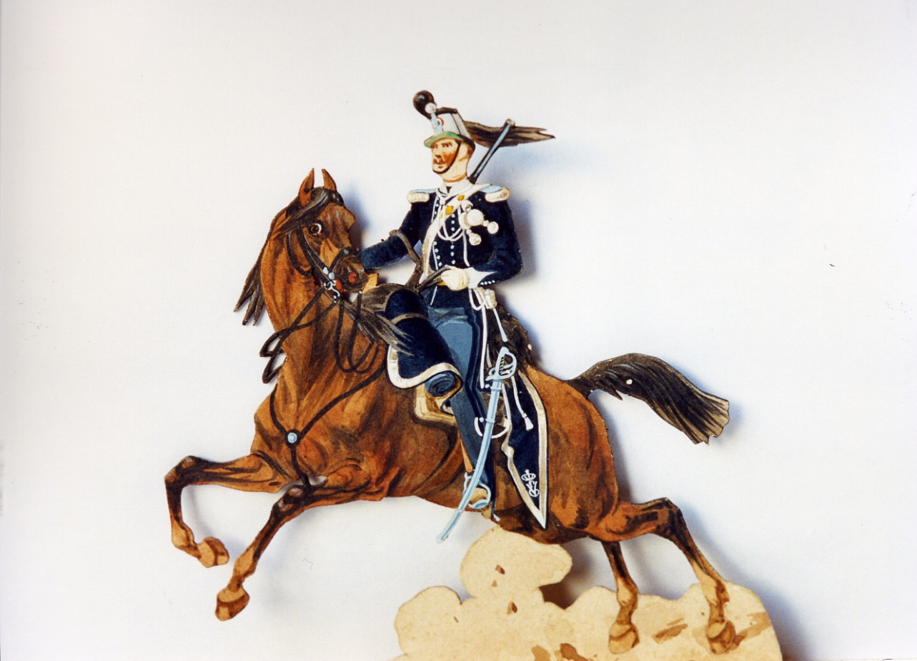 militare dell' esercito borbonico (disegno, serie) di Gin Emilio (sec. XIX)