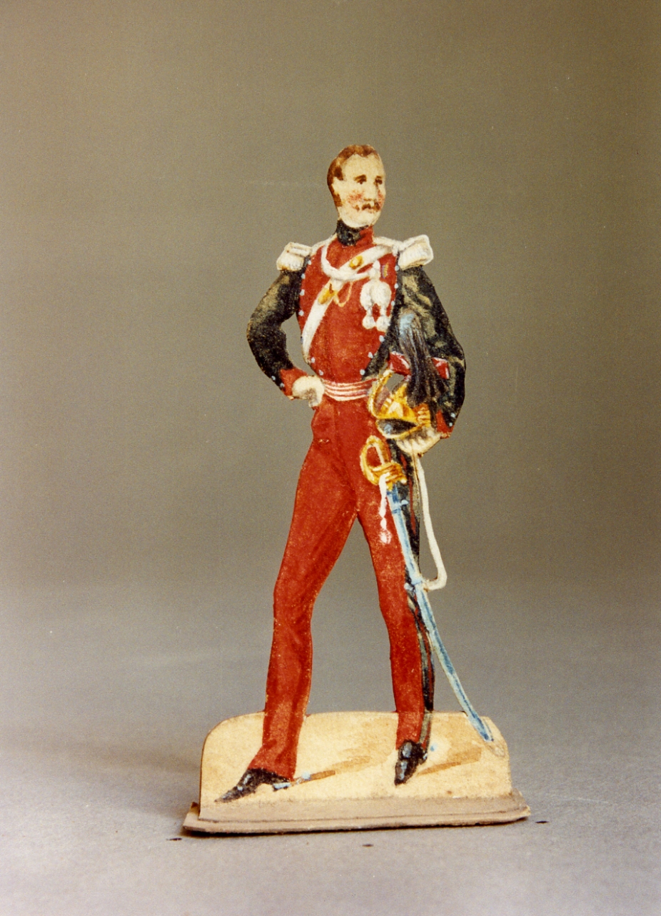 ufficiale borbonico del corteo reale del giovedì santo (disegno, serie) di Gin Emilio (seconda metà sec. XIX)