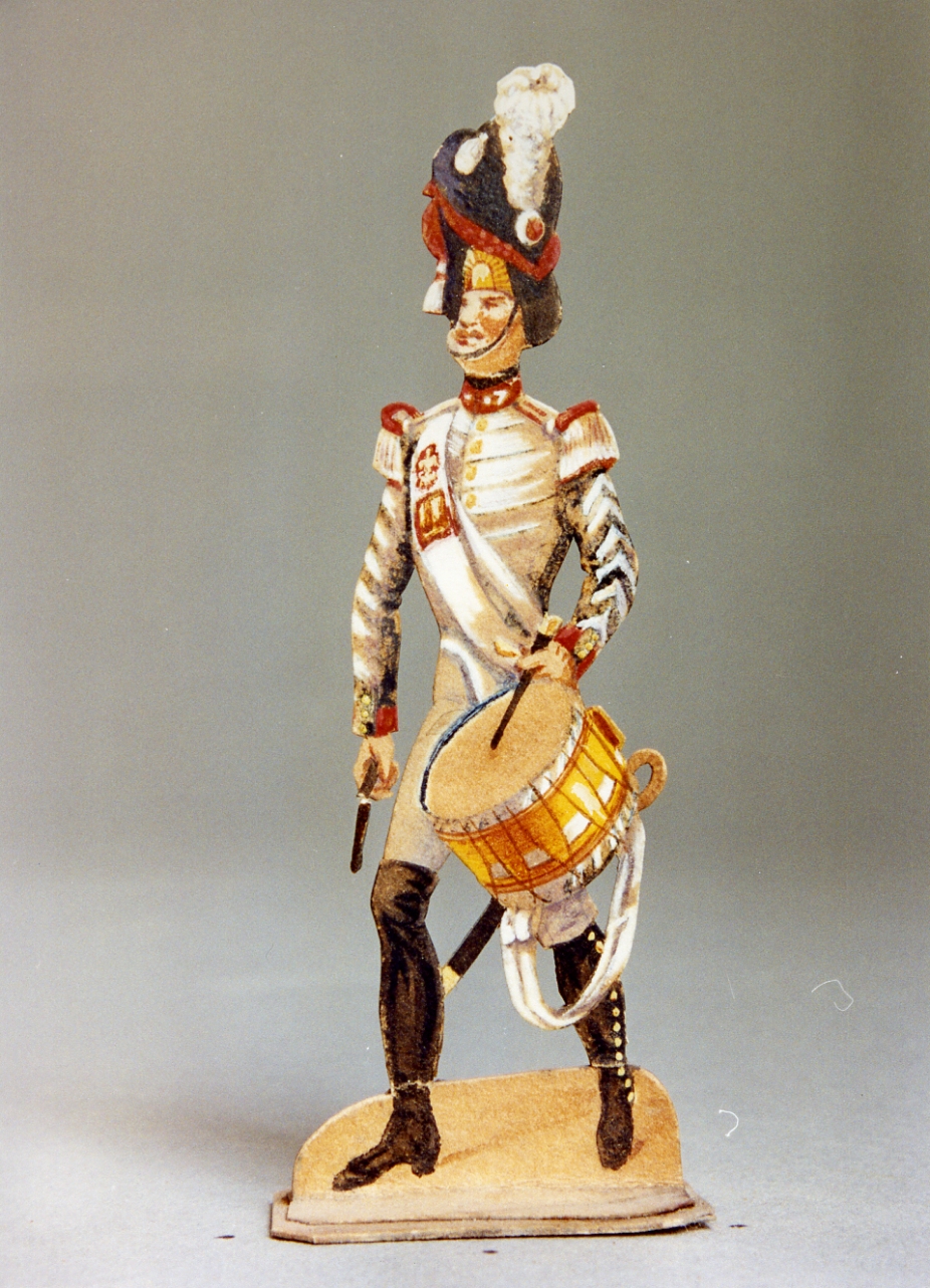 musicante borbonico del Corteo Reale del Giovedì Santo (disegno, serie) di Gin Emilio (seconda metà sec. XIX)