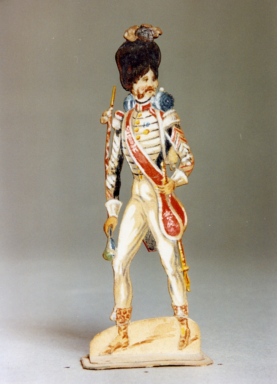 militare borbonico del corteo reale del giovedì santo (disegno) di Gin Emilio (seconda metà sec. XIX)