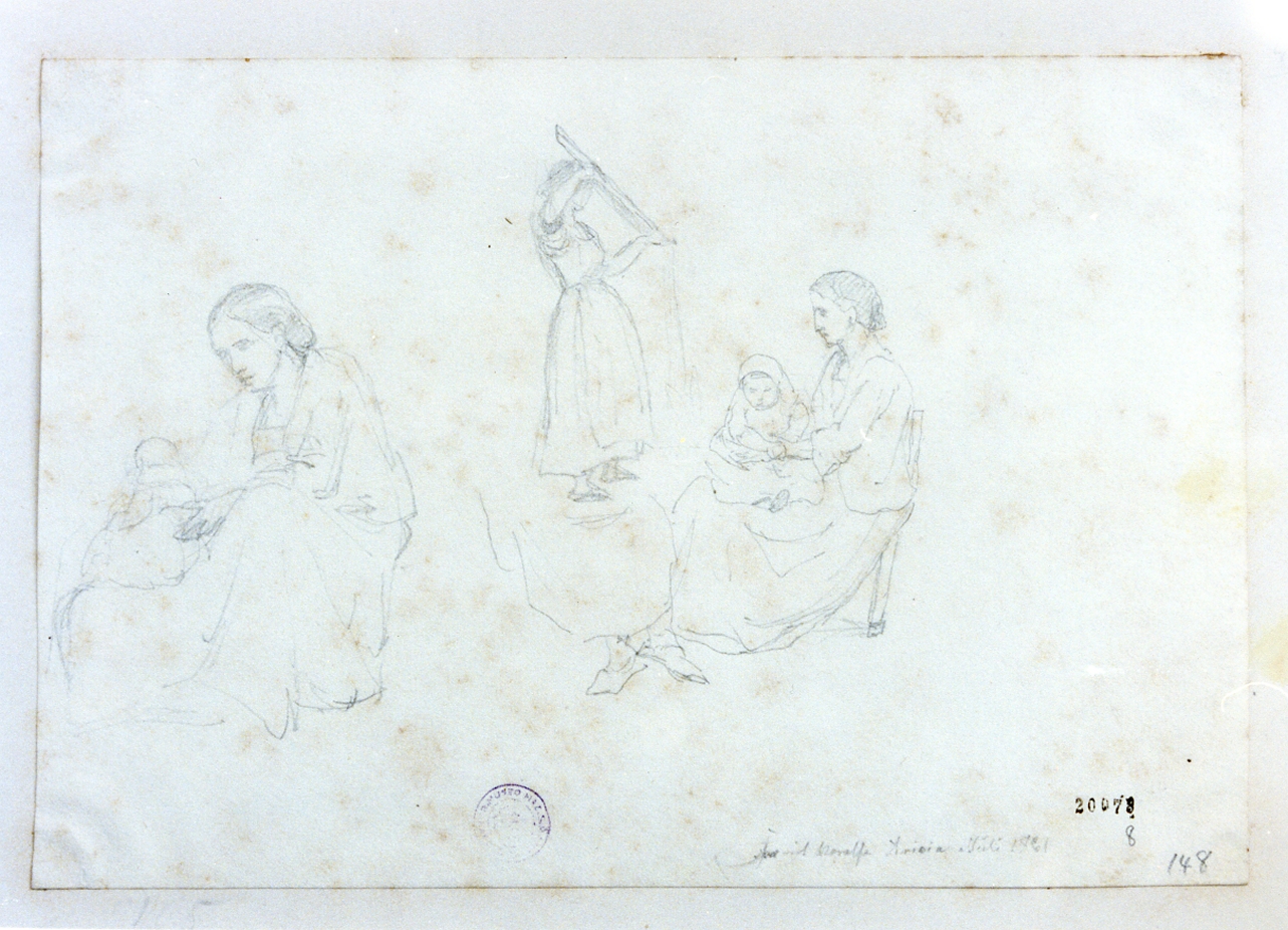 studio di donne (disegno) di Kolle Claus Anton (sec. XIX)