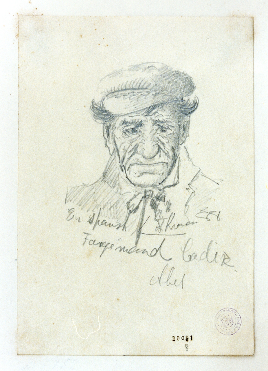 ritratto d'uomo (disegno) - ambito danese (sec. XIX)