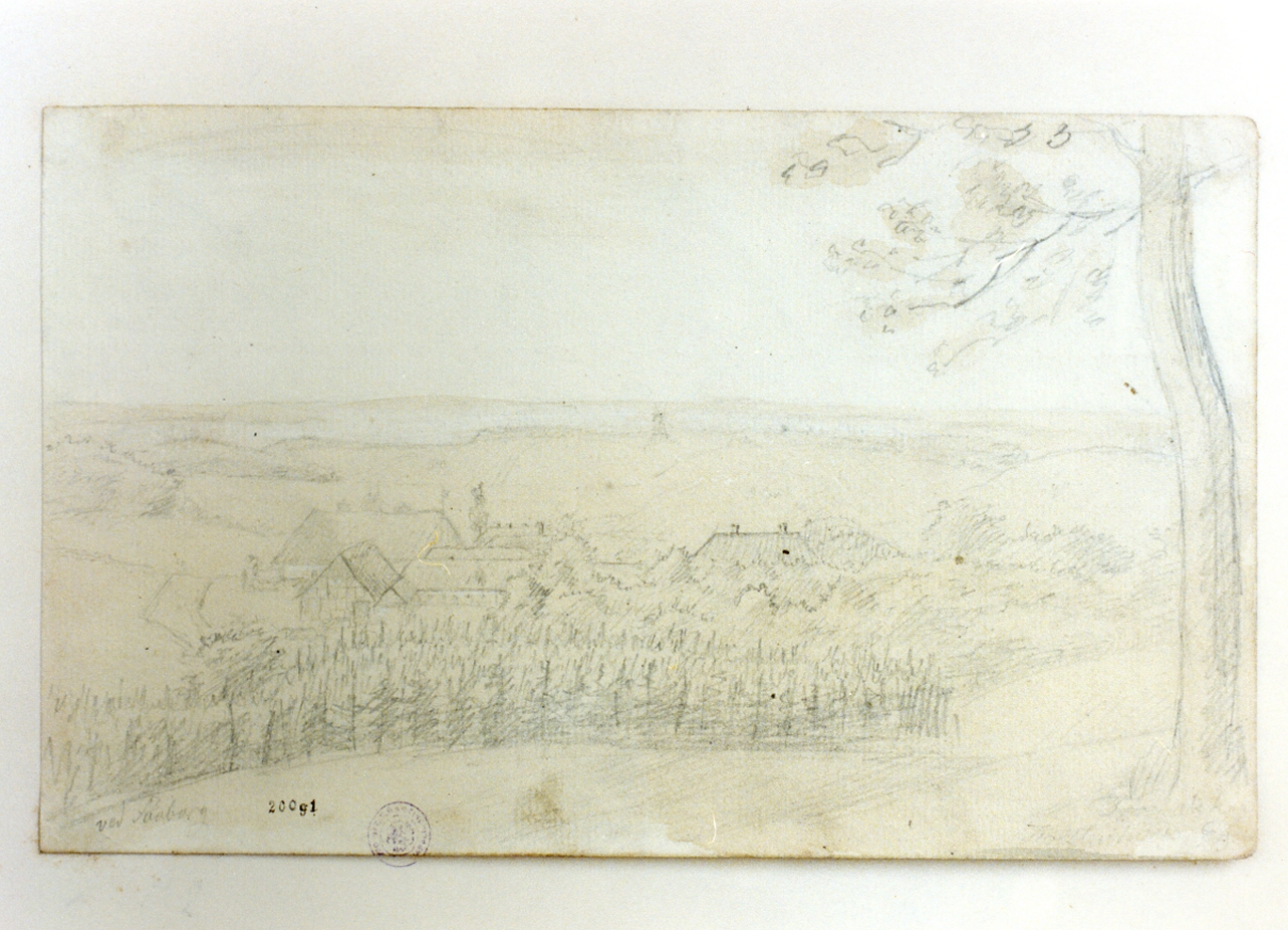 paesaggio (disegno) di Lehmann Edvard (sec. XIX)
