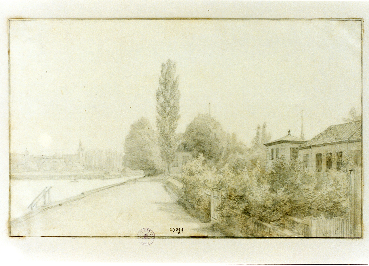 paesaggio (disegno) di Lehmann Edvard (sec. XIX)