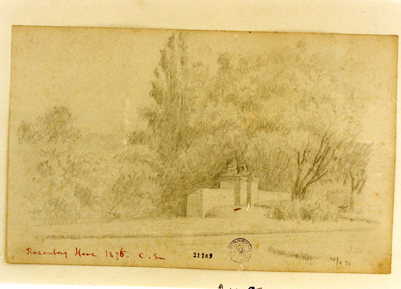 prospetto di giardino (disegno) di Lund Carl Ove Julian (sec. XIX)