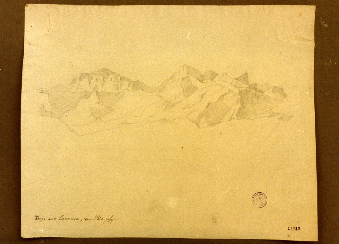 studio di montagne (disegno) - ambito danese (sec. XIX)