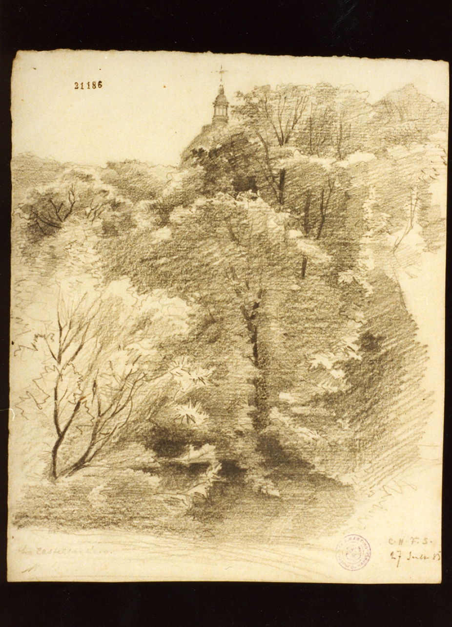 paesaggio (disegno) - ambito danese (sec. XIX)