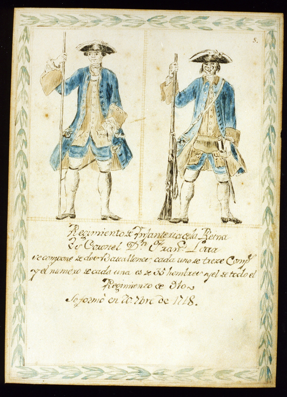 uniformi militari dell'esercito borbonico (disegno) di Toma Gustavo (sec. XIX)