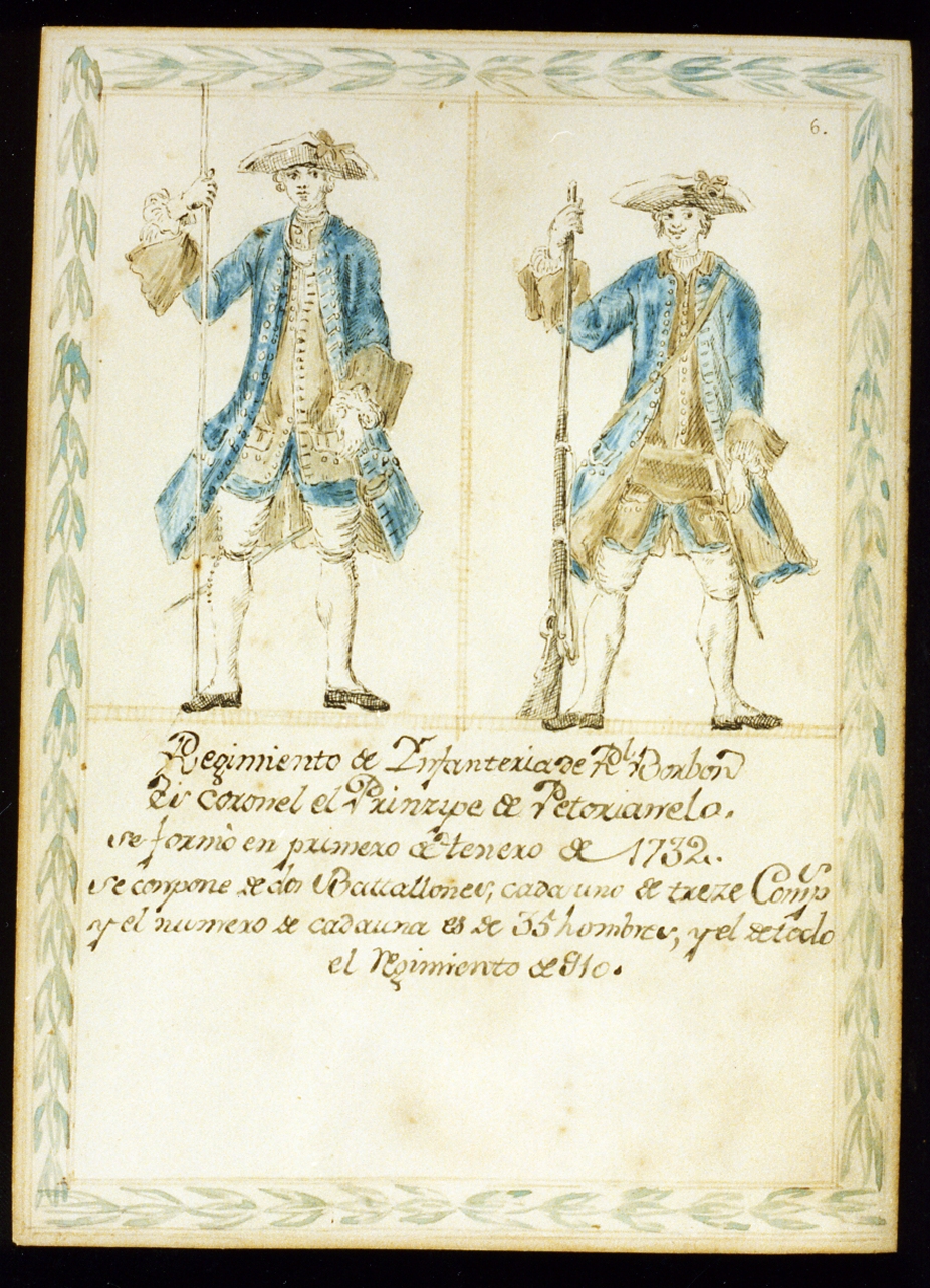 uniformi militari dell'esercito borbonico (disegno) di Toma Gustavo (sec. XIX)