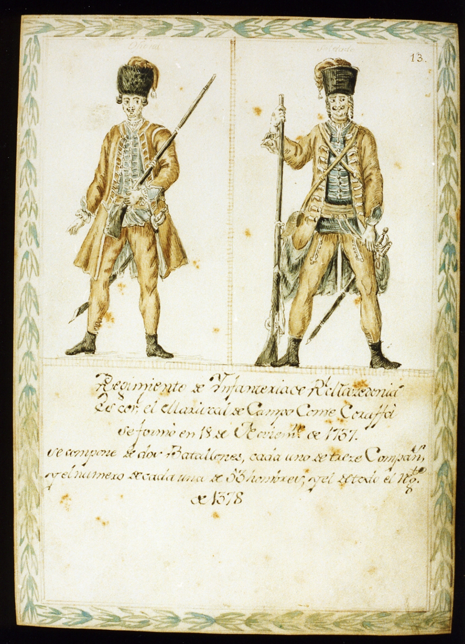 uniformi militari dell'esercito borbonico (disegno) di Toma Gustavo (sec. XIX)