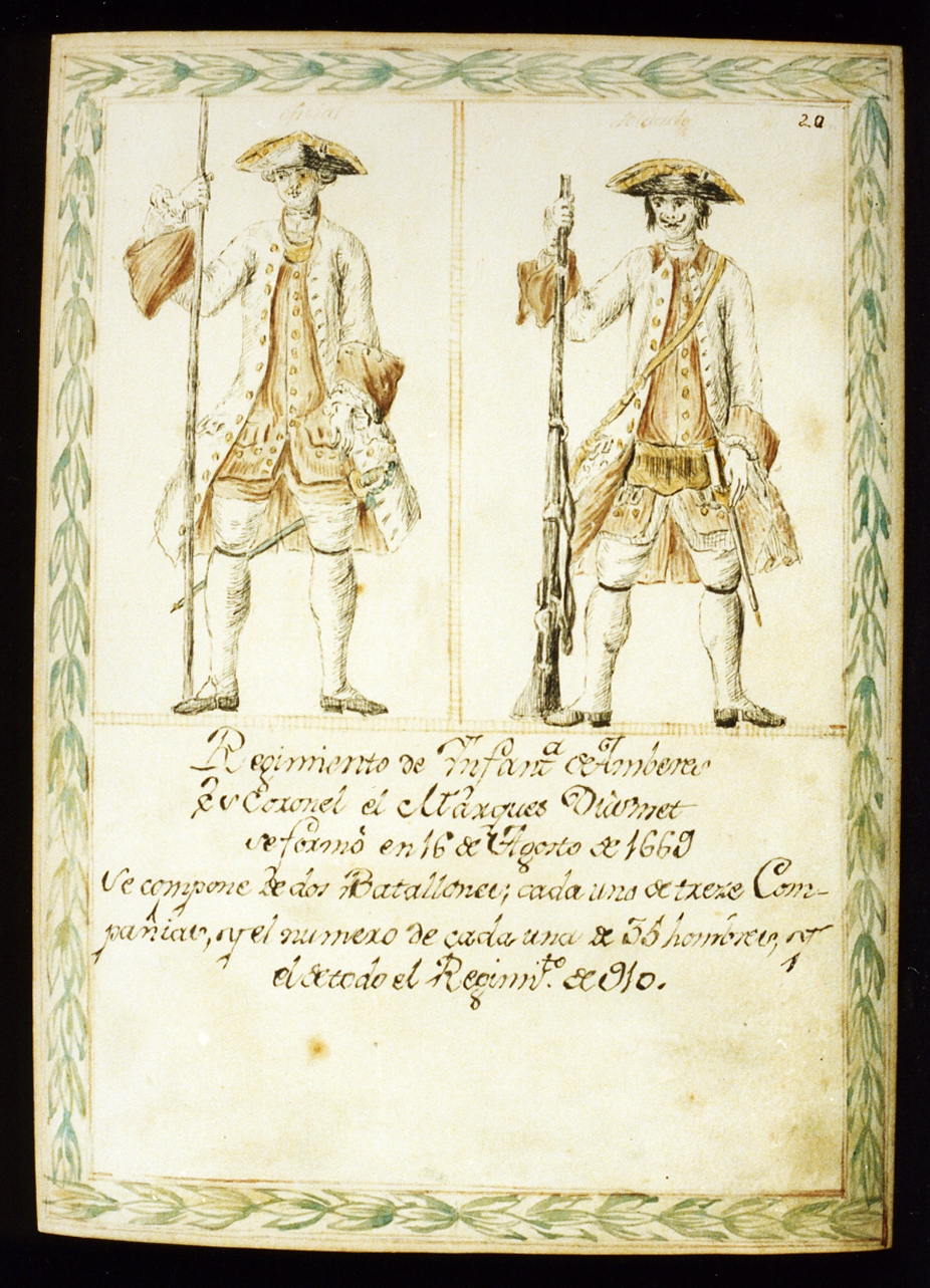 uniformi militari dell'esercito borbonico (disegno) di Toma Gustavo (sec. XIX)