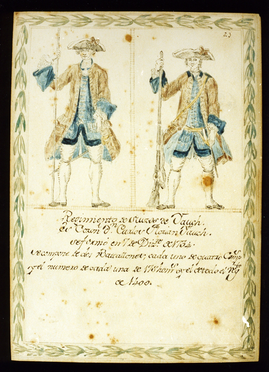 uniformi militari dell'esercito borbonico (disegno) di Toma Gustavo (sec. XIX)