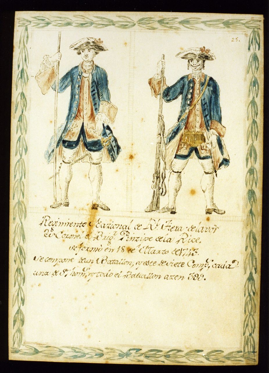 uniformi militari dell'esercito borbonico (disegno) di Toma Gustavo (sec. XIX)