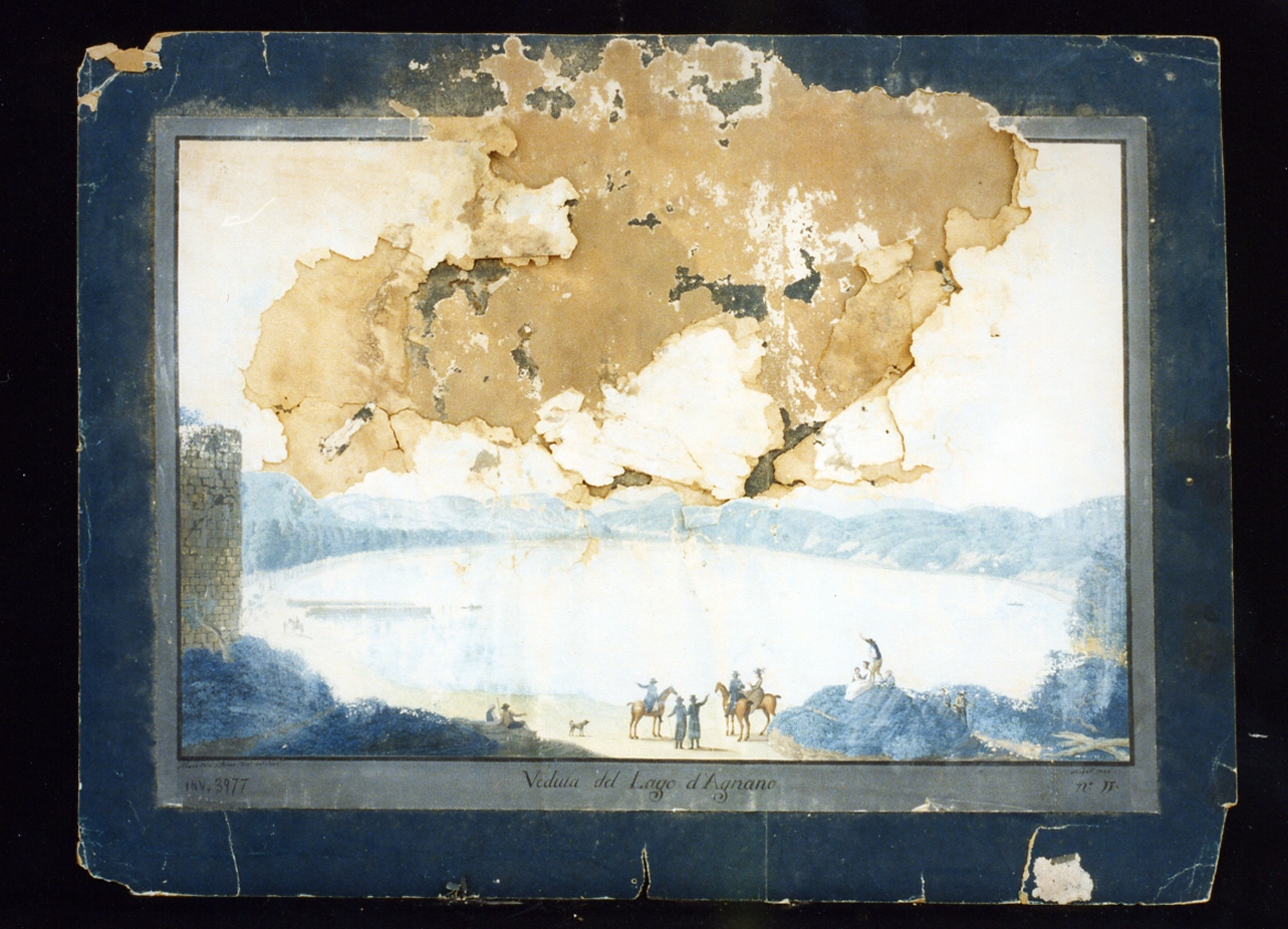 veduta del lago di Agnano (disegno) di D'Anna Alessandro (sec. XVIII)
