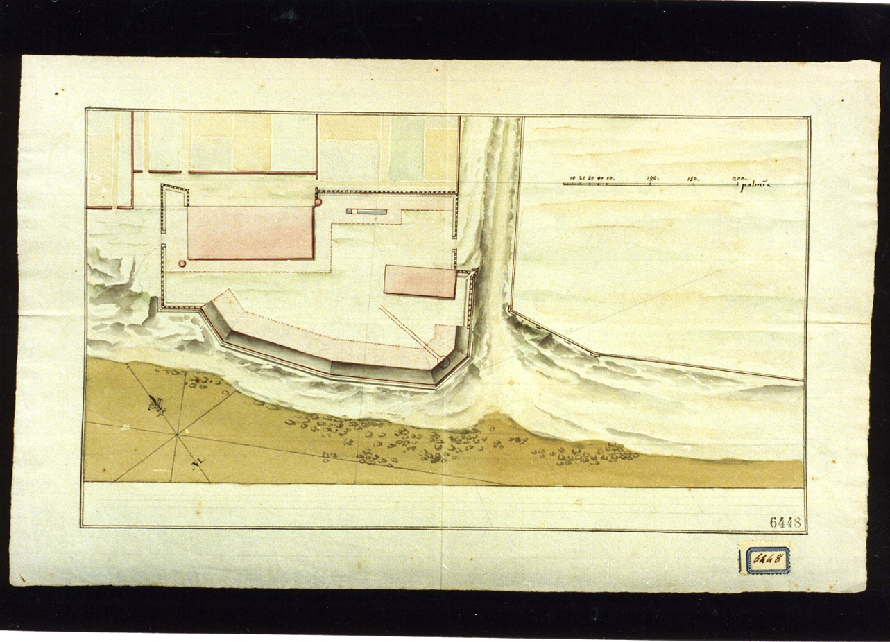 pianta di un fortino (disegno) - ambito napoletano (ultimo quarto sec. XVIII)