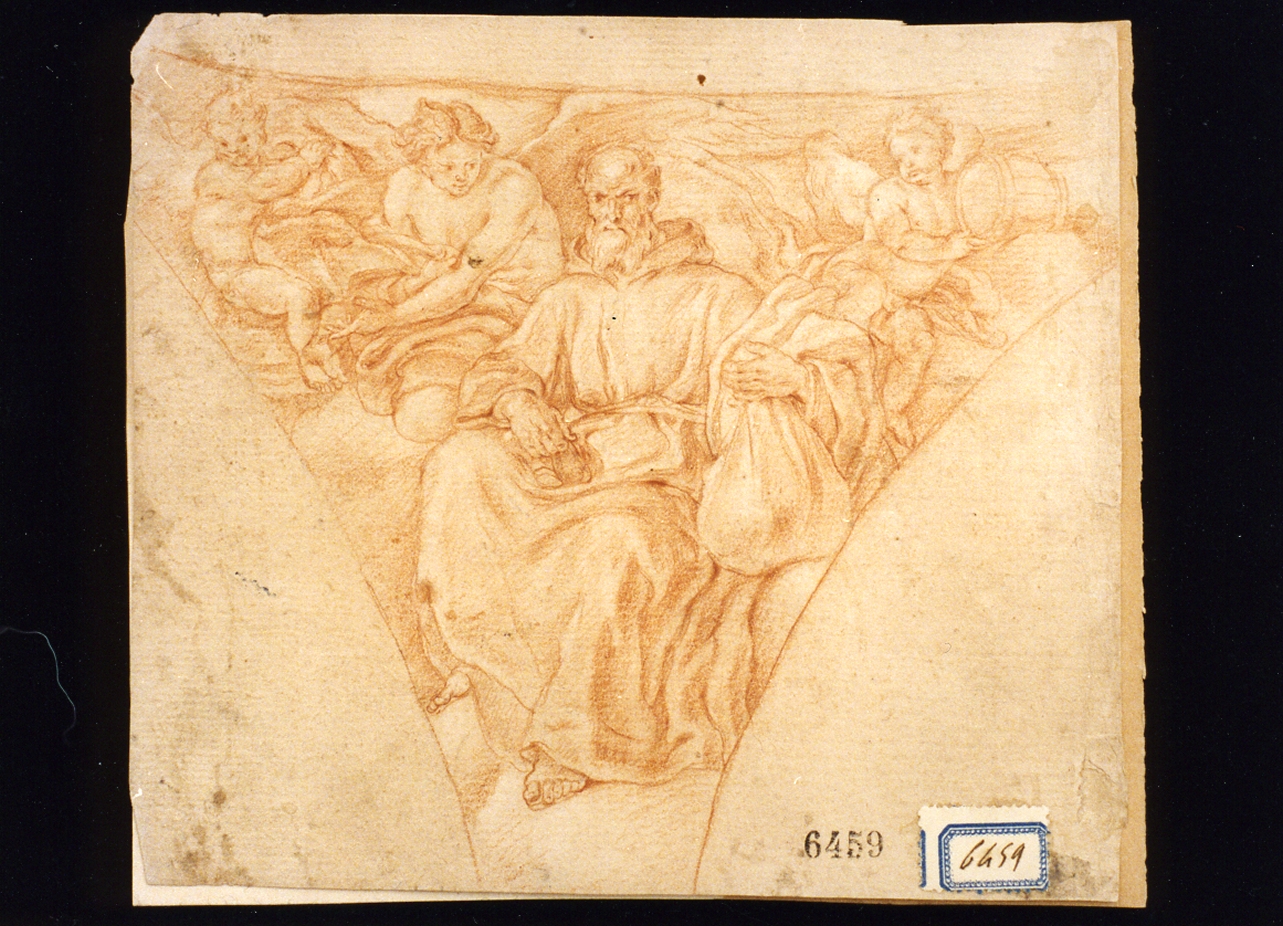 Santo monaco (disegno) di De Majo Paolo (seconda metà sec. XVIII)