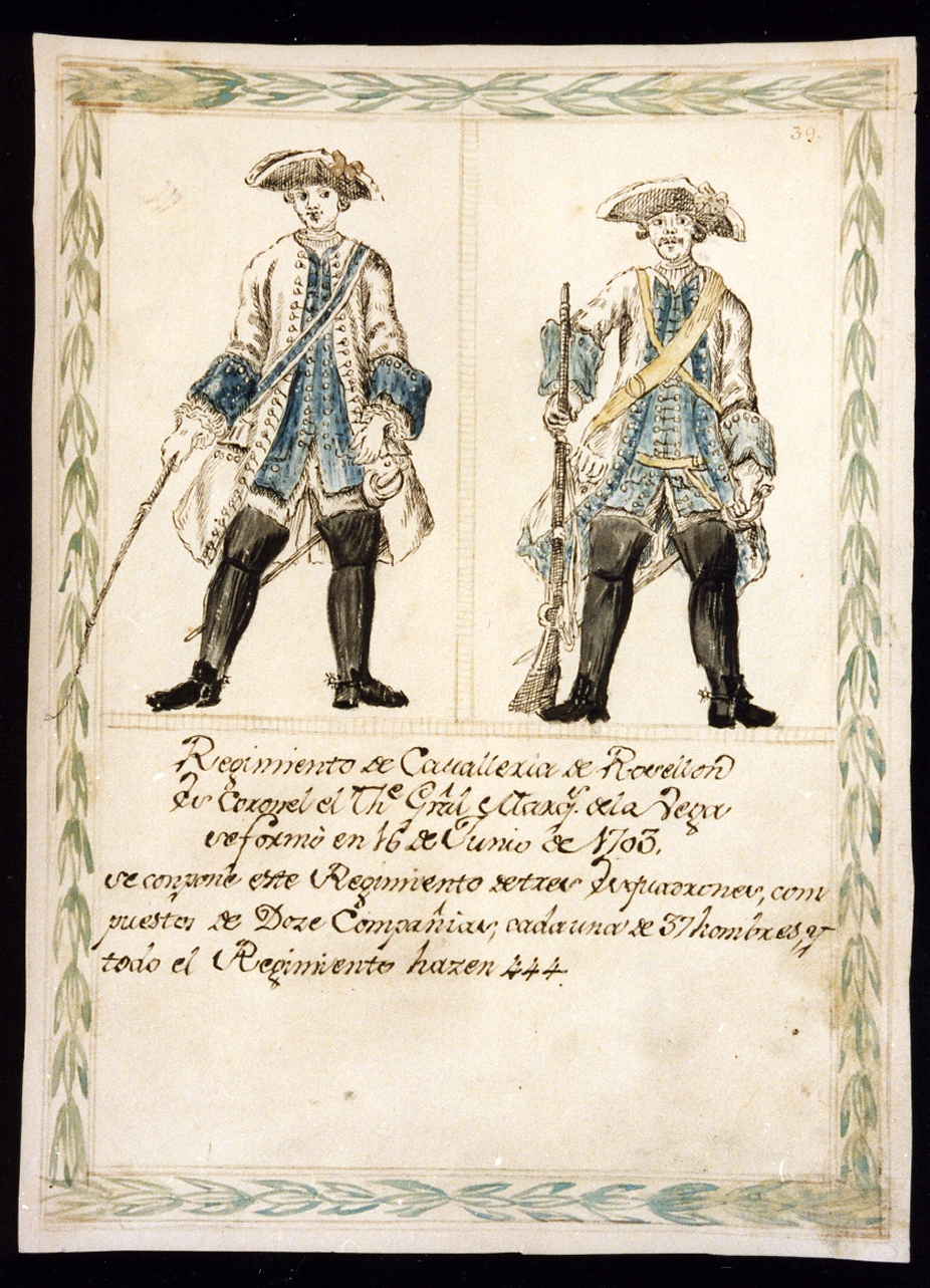 uniformi militari dell'esercito borbonico (disegno) di Toma Gustavo (sec. XX)