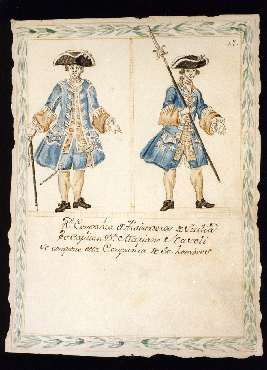 uniformi militari dell'esercito borbonico (disegno) di Toma Gustavo (sec. XX)