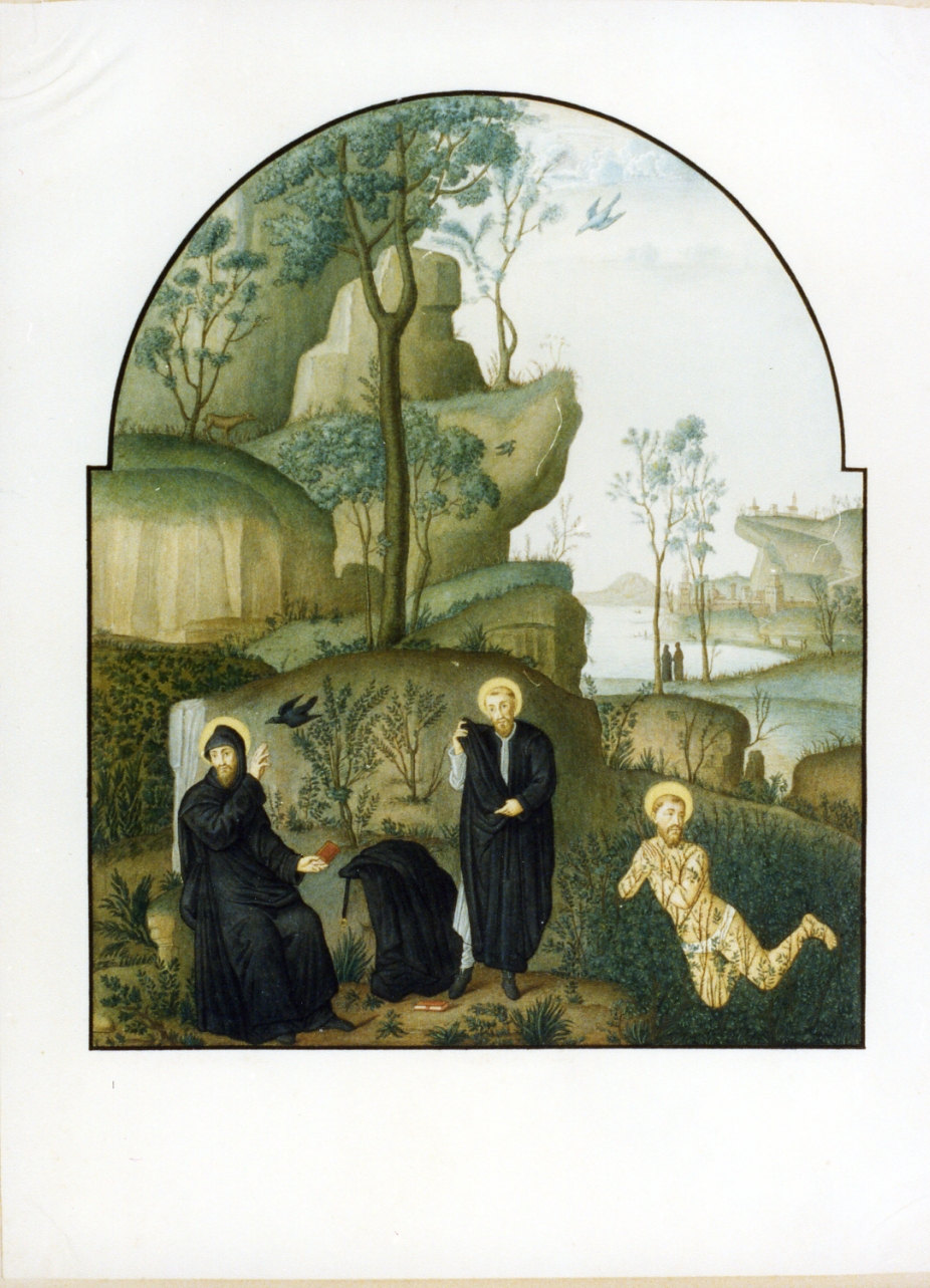 episodio della vita di San Benedetto (disegno) di Mastracchio Michele (metà sec. XIX)