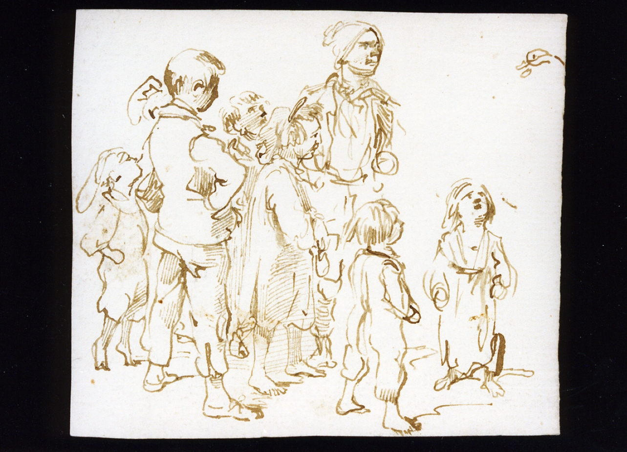 bambini (disegno) di Lindstrom Arvid Maurits (sec. XIX)