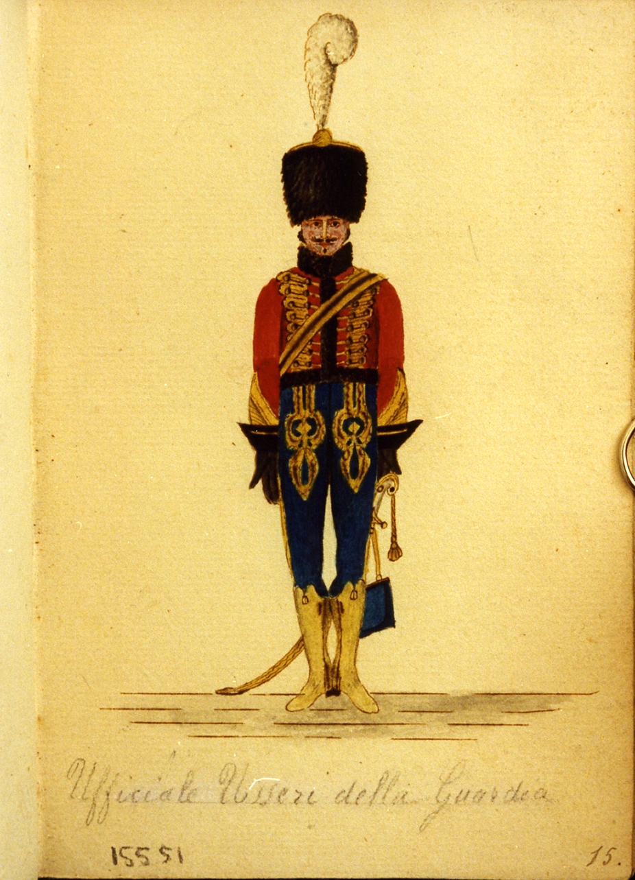 figura maschile (dipinto) - ambito napoletano (sec. XIX)