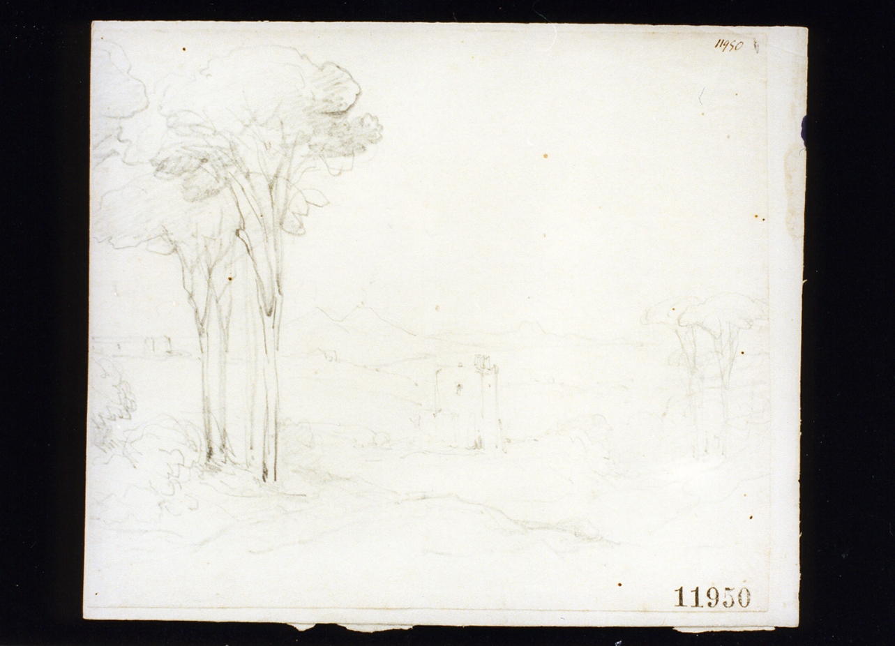 veduta di Napoli dai Camaldoli (disegno) di Pitloo Anton Sminck (sec. XIX)