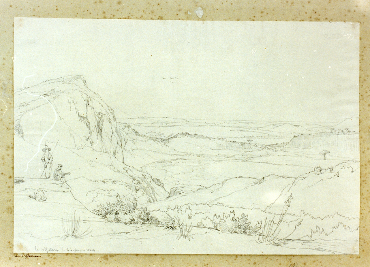 veduta della Solfatara (disegno) di Vianelli Achille (sec. XIX)