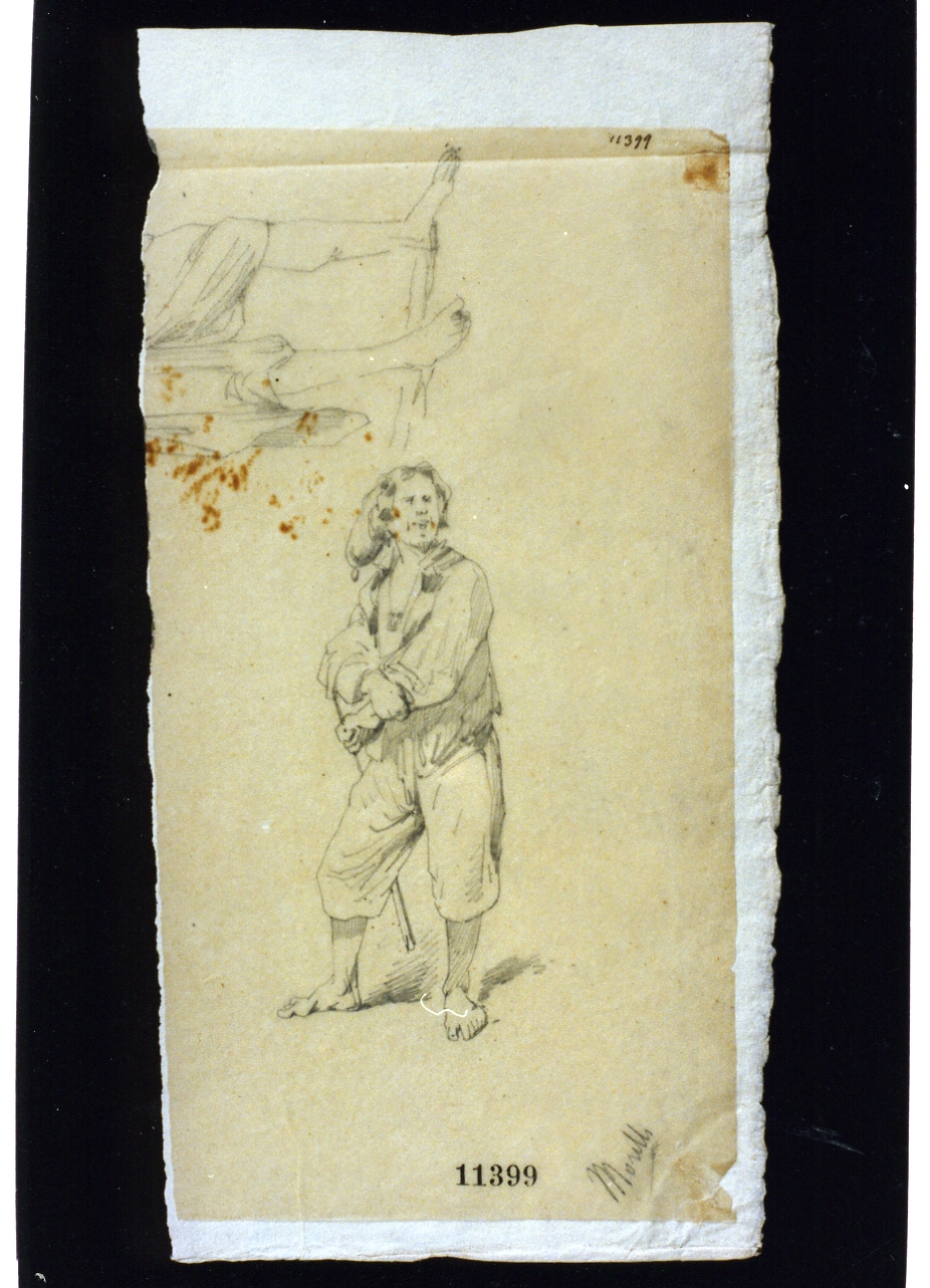 pastore (disegno) di Morelli Domenico (seconda metà sec. XIX)