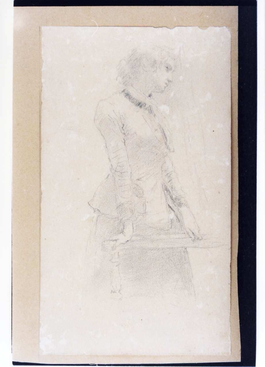ritratto femminile (disegno) di Altamura Saverio (seconda metà sec. XIX)