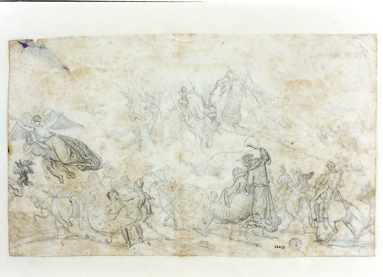 scena fantastica (disegno) di Habbe Nikolaj François (sec. XIX)