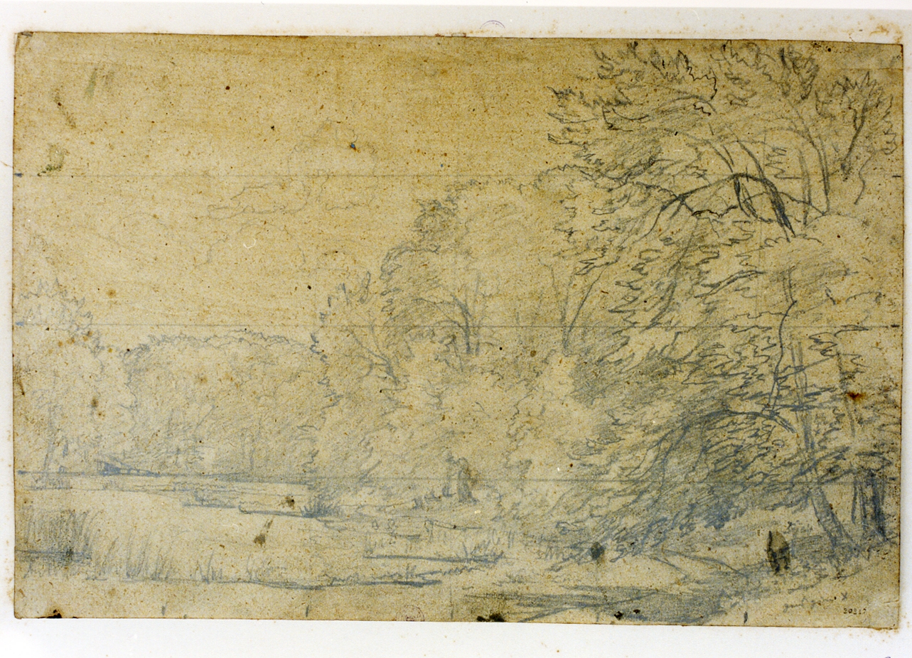 studio di bosco (disegno) - ambito danese (metà sec. XIX)