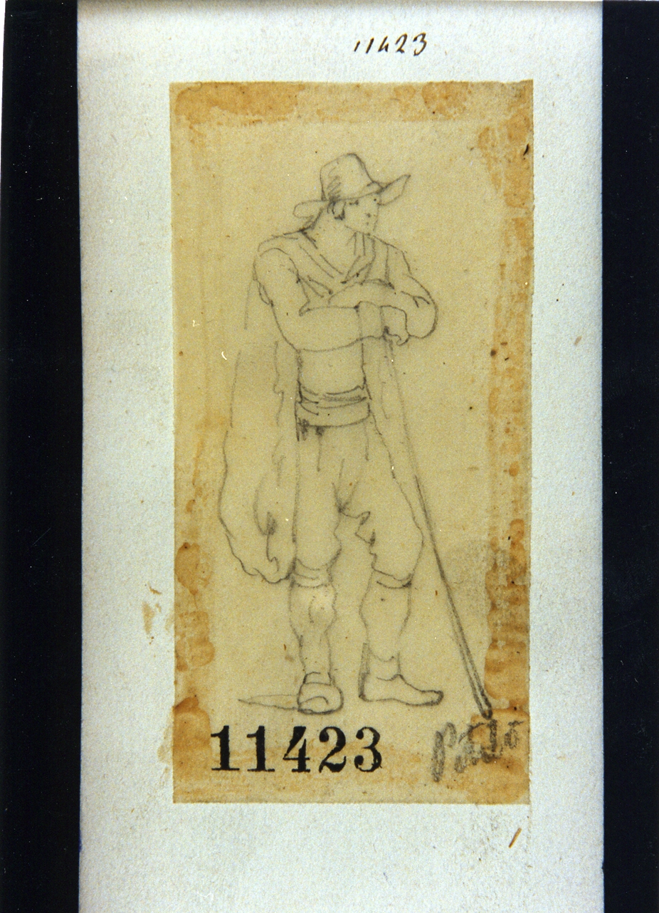 pastore (disegno) di Pitloo Anton Sminck (seconda metà sec. XIX)