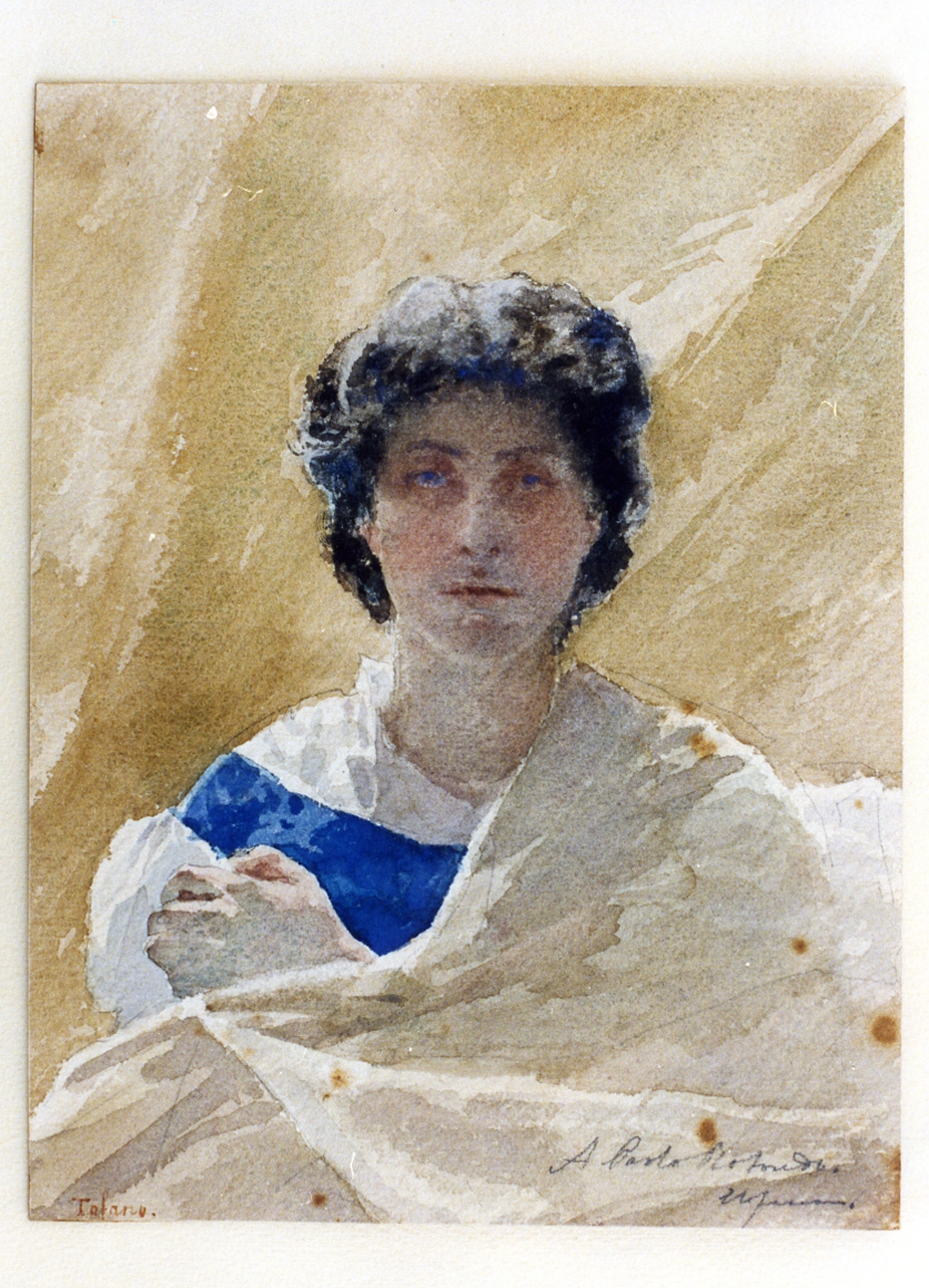 ritratto di femminile (disegno) di Tofano Eduardo (secc. XIX/ XX)