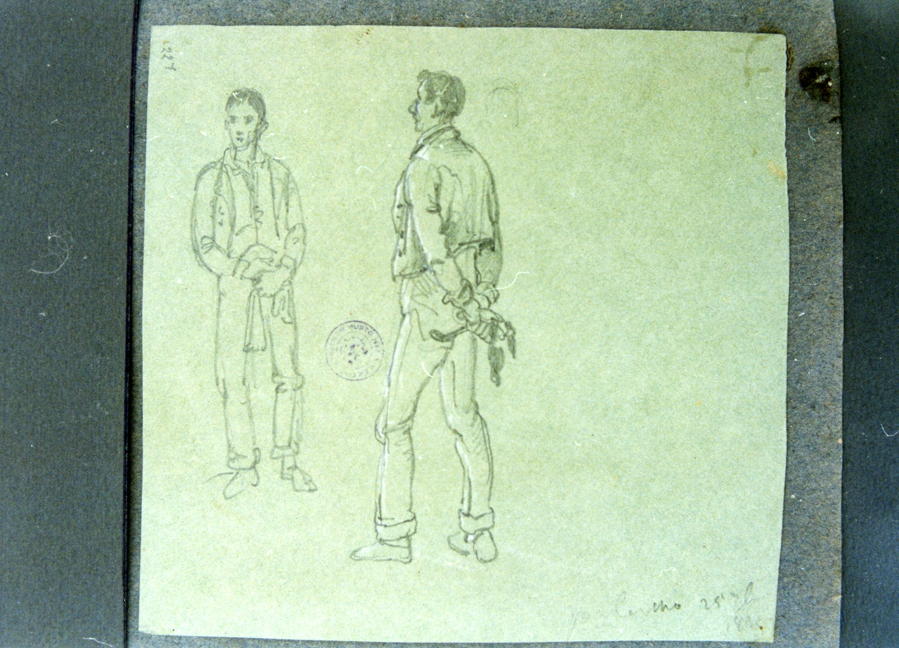 figure maschili (disegno) di Vervloet Frans (sec. XIX)