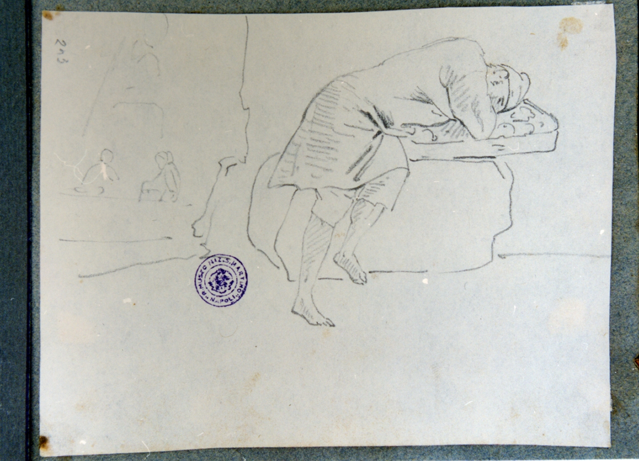 studio di un venditore (disegno) di Vervloet Frans (secondo quarto sec. XIX)
