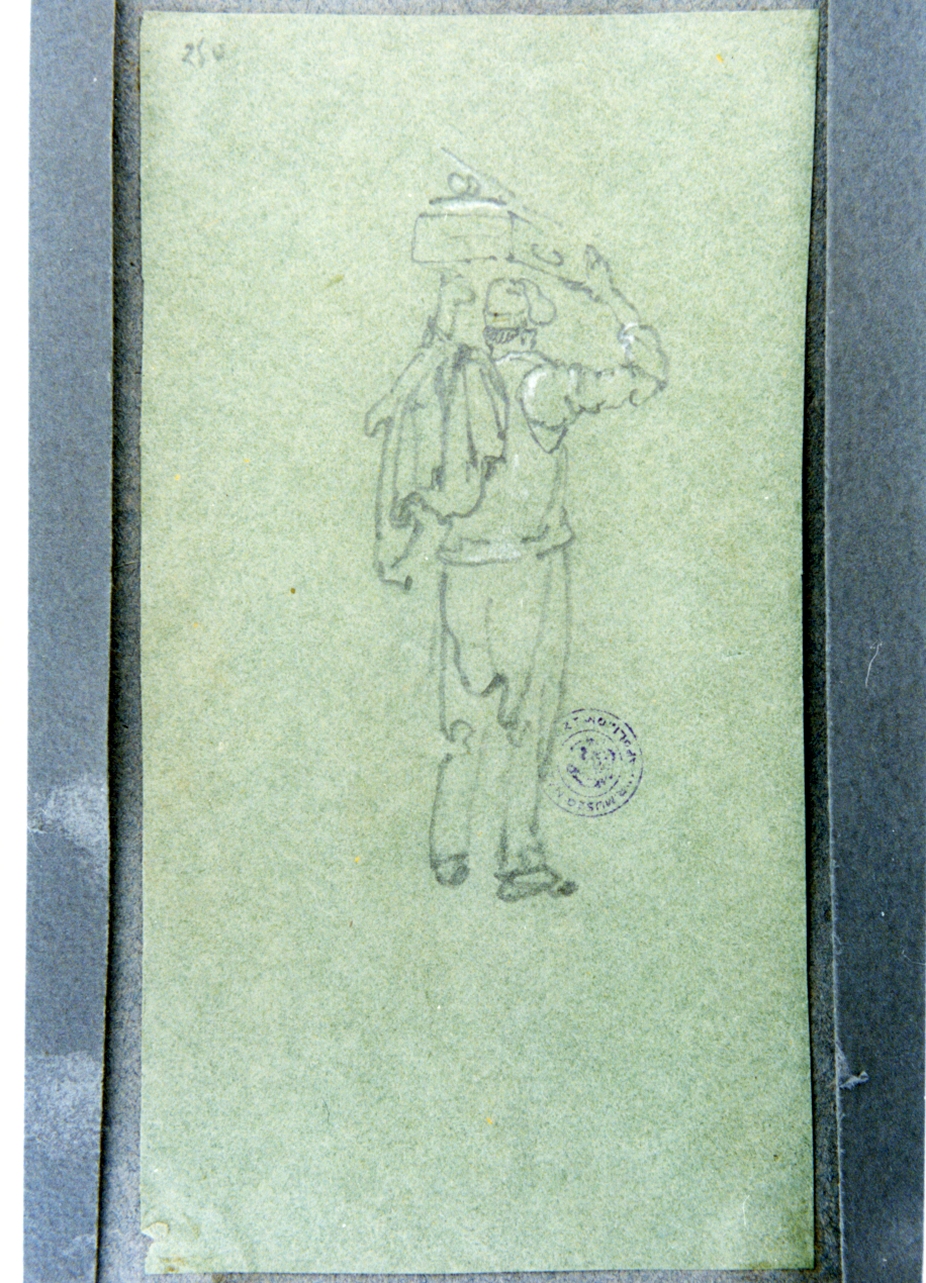 figura di pescatorelli spalle (disegno) di Vervloet Frans (secondo quarto sec. XIX)