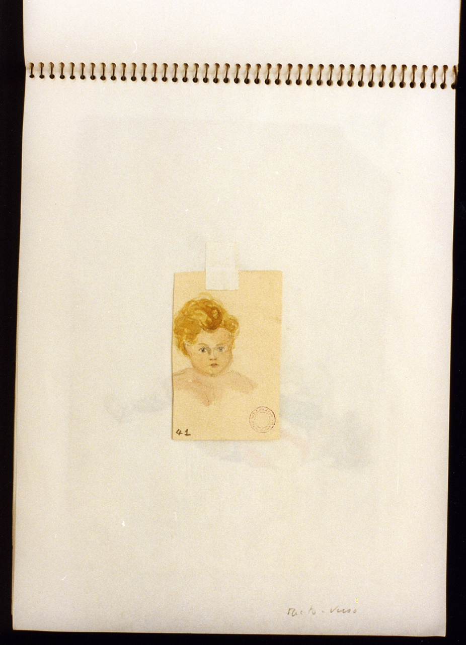 testa di bambino (disegno) - ambito europeo (sec. XIX)