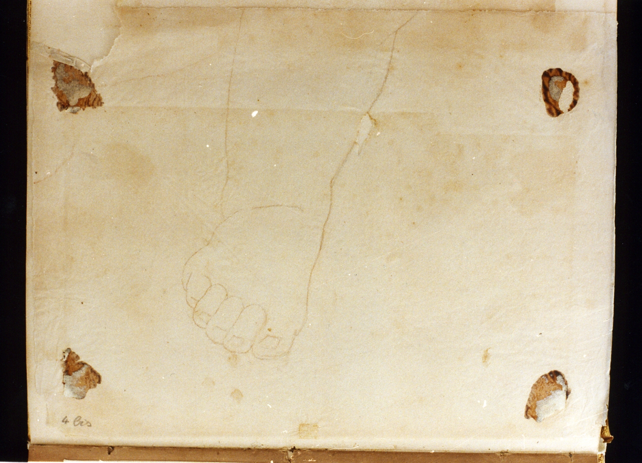 studio di piede (disegno) di Postiglione Raffaele (ultimo quarto sec. XIX)