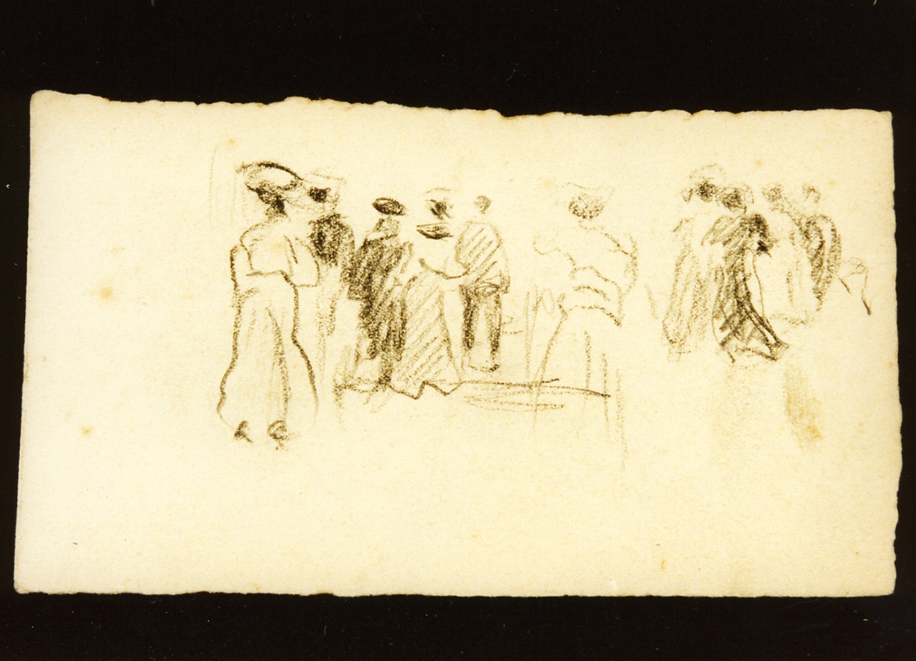 figure a passeggio (disegno) di Ragione Raffaele (secc. XIX/ XX)