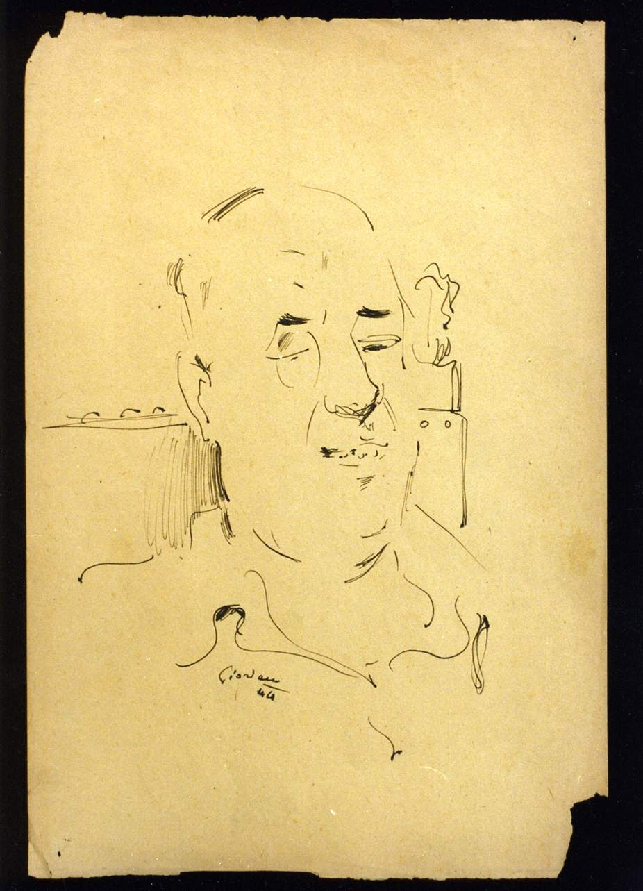 caricatura di Gino Doria (disegno) di Giordano Edoardo (sec. XX)