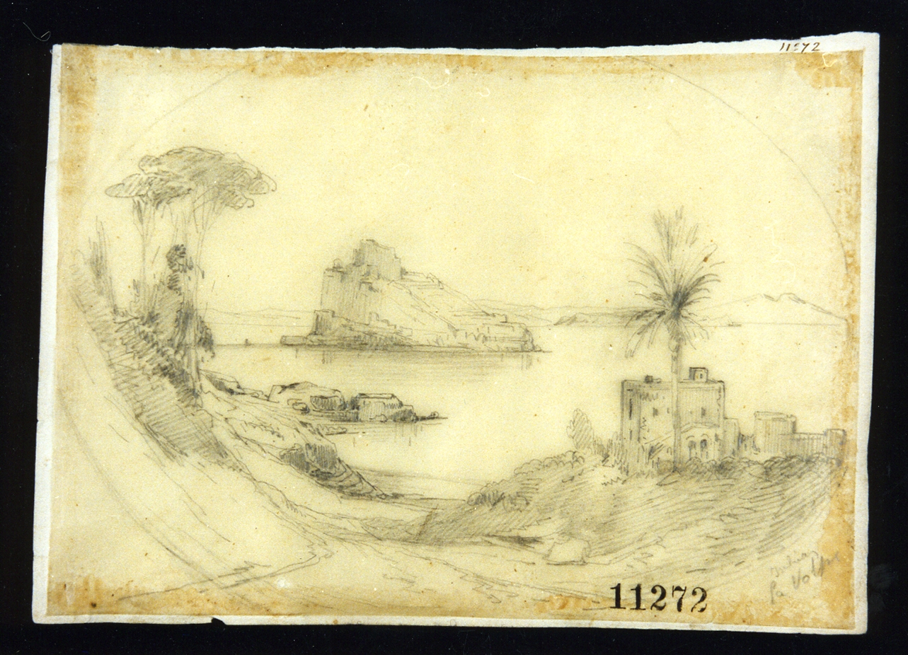 veduta di Ischia (disegno) di La Volpe Alessandro (sec. XIX)