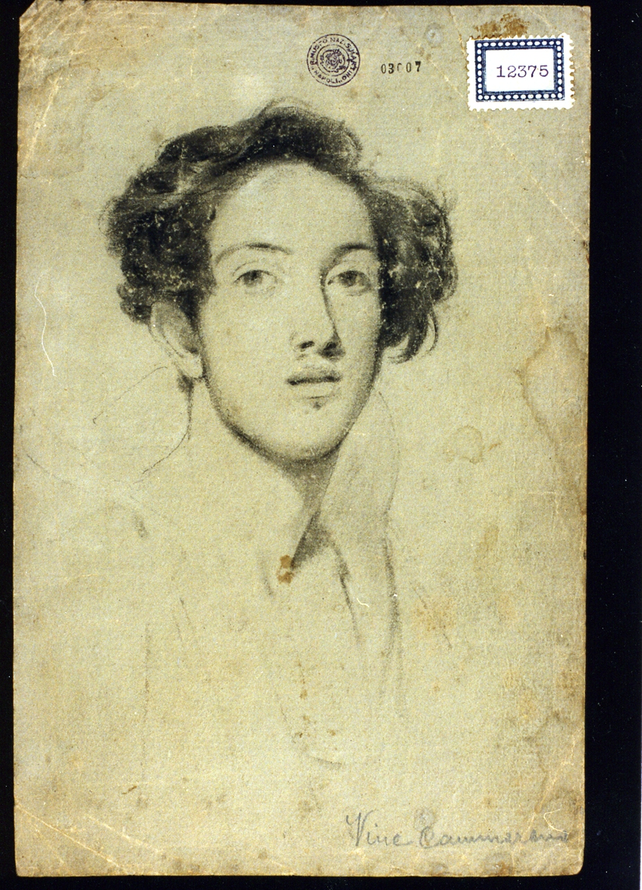 ritratto di Vincenzo Cammarano (disegno) di Cammarano Giuseppe (sec. XIX)