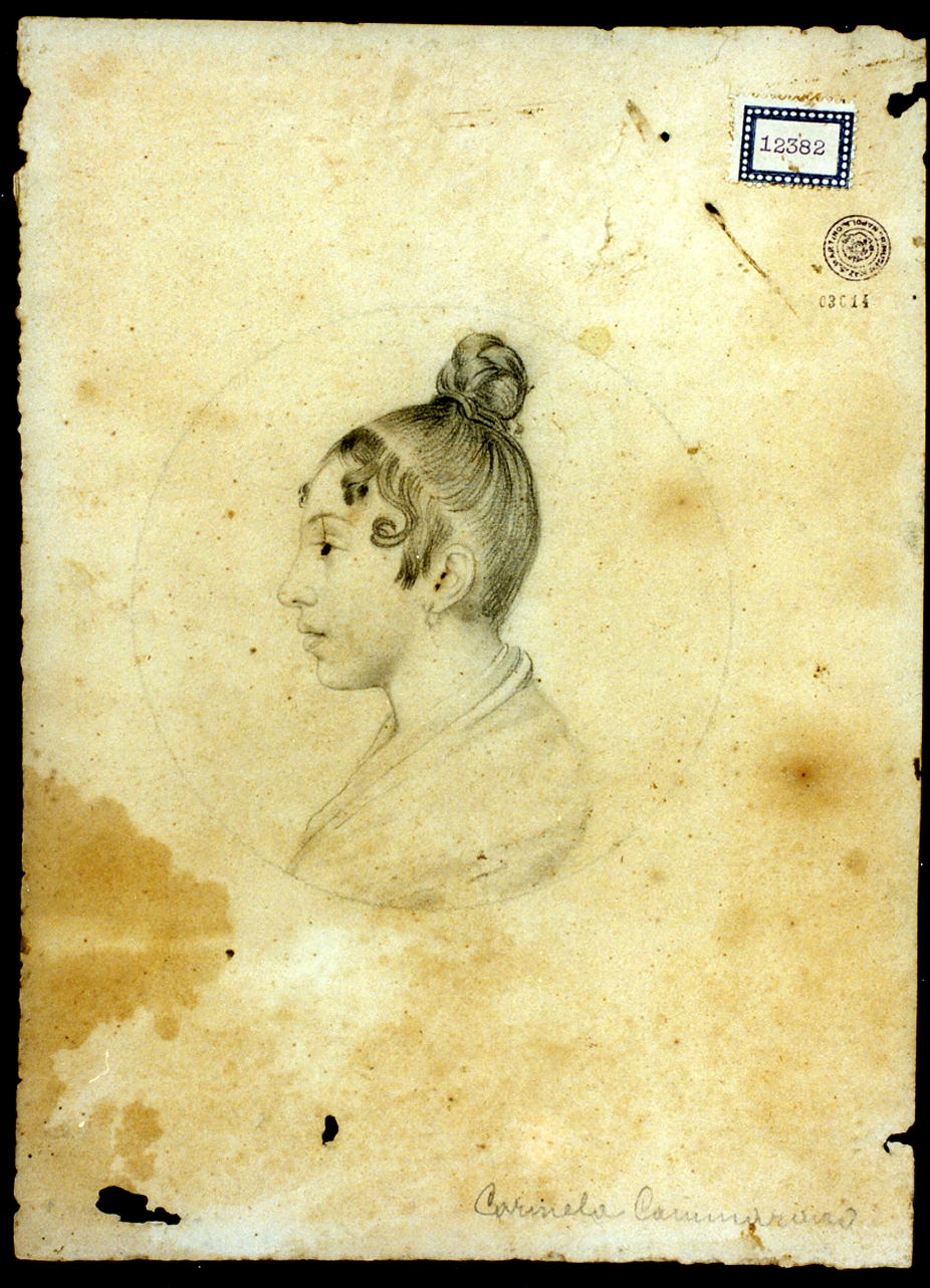 ritratto di Carmela Cammarano (disegno) di Cammarano Giuseppe (sec. XIX)