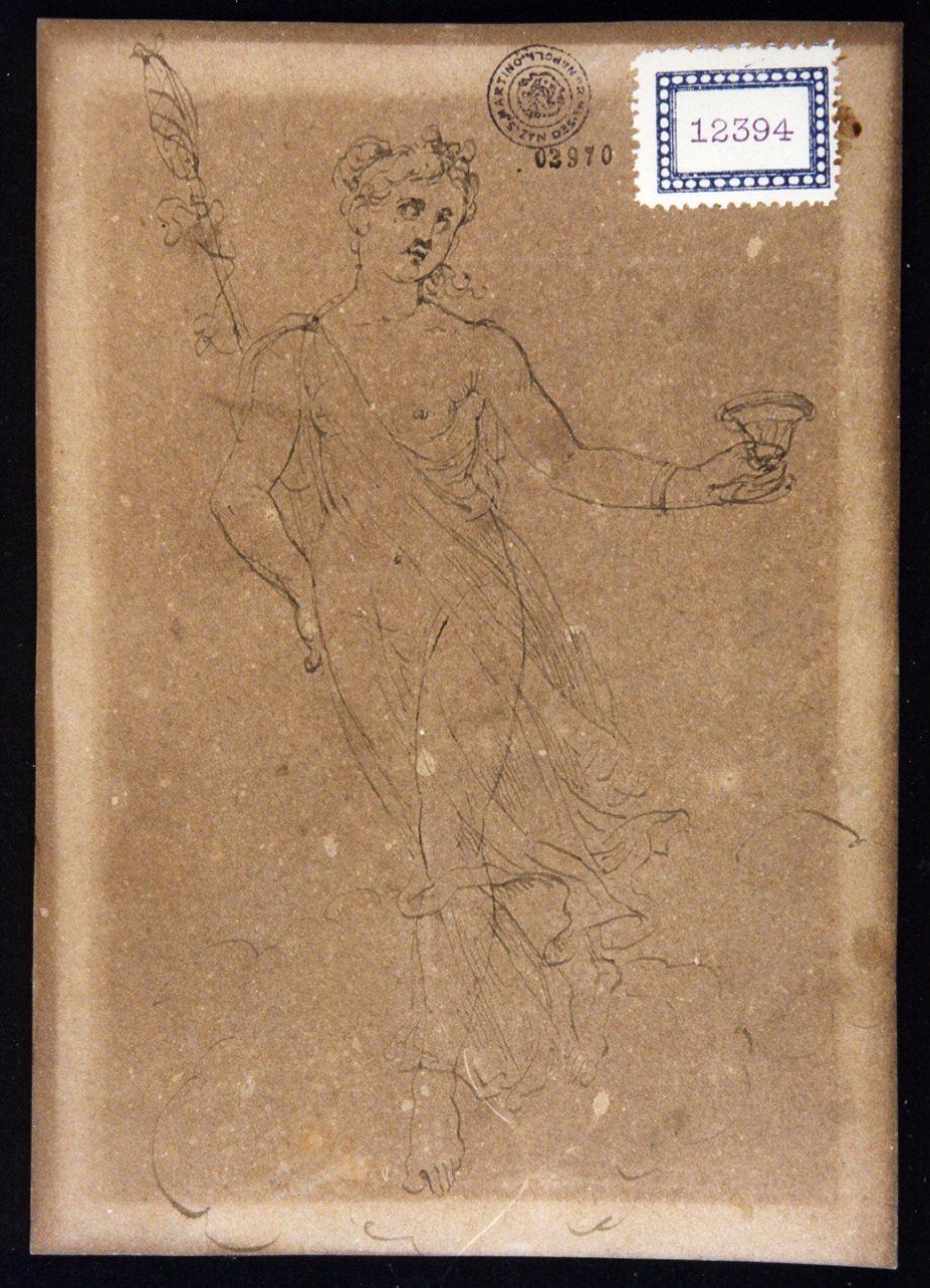 figura femmile (disegno) di Cammarano Giuseppe (prima metà sec. XIX)